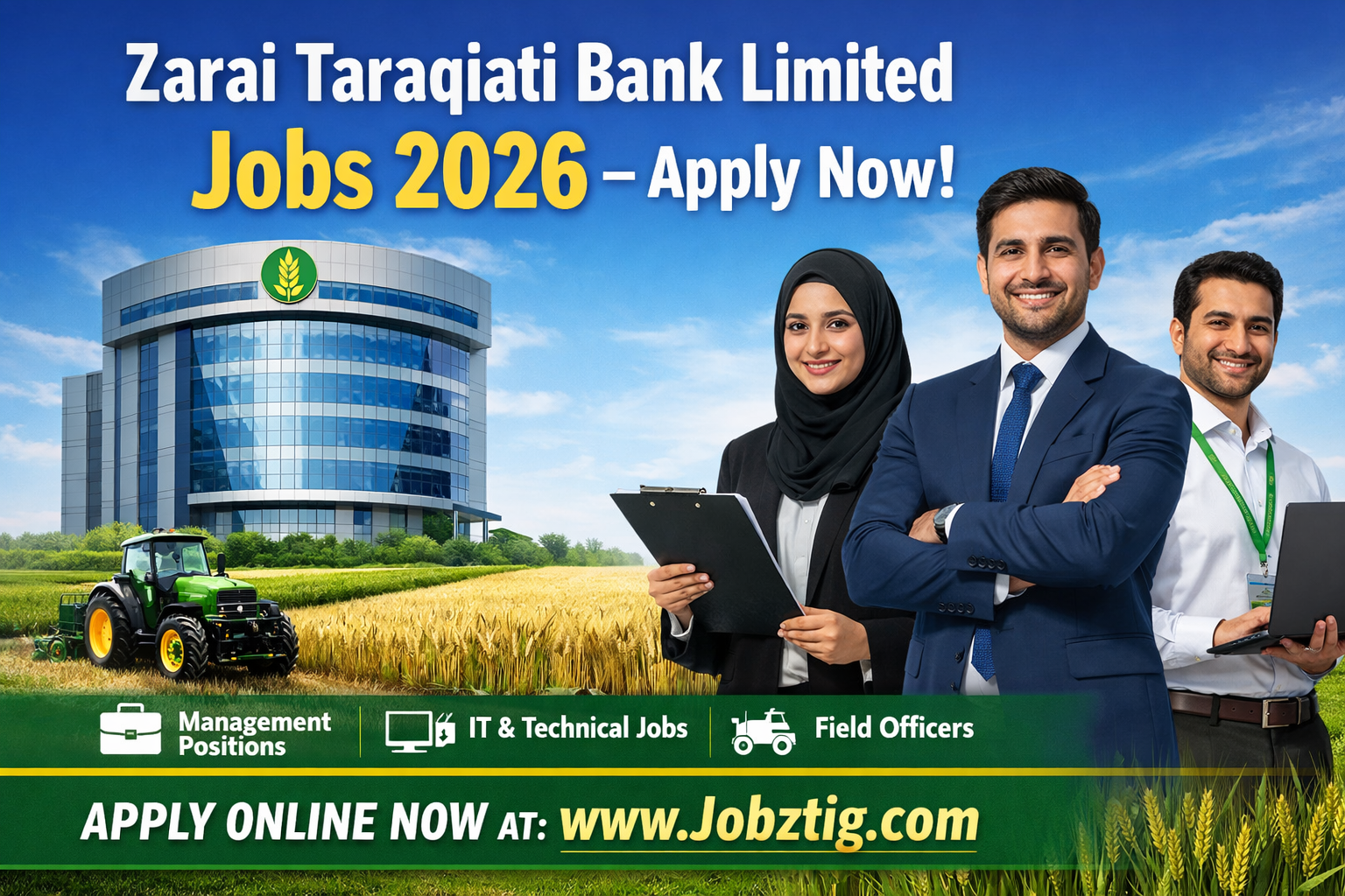Zarai Taraqiati Bank Limited Jobs 2026 – Apply Now
