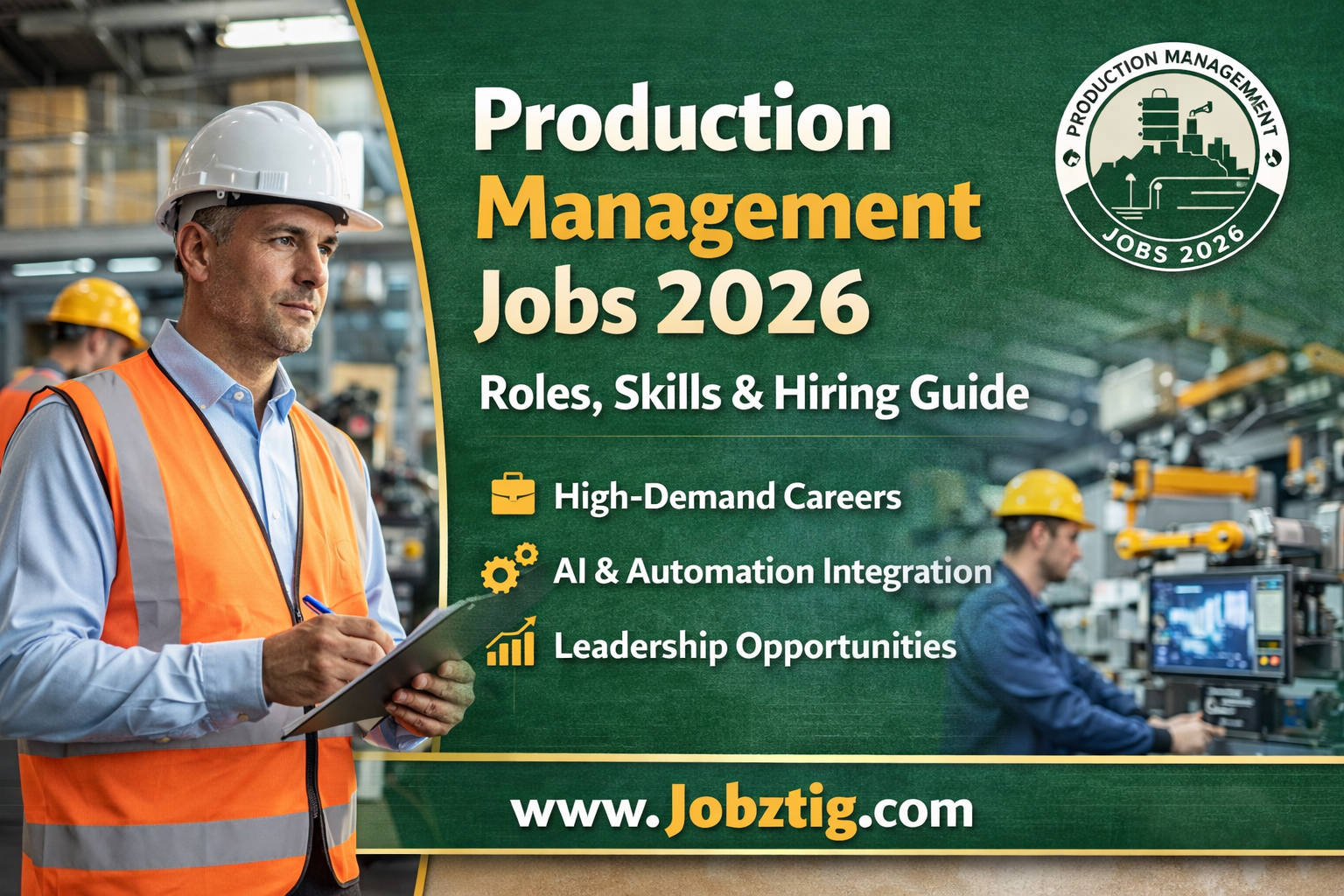 Production Management Jobs 2026 – Roles, Skills & Hiring Guide