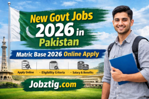 New Govt Jobs 2026 in Pakistan – Matric Base 2026 Online Apply