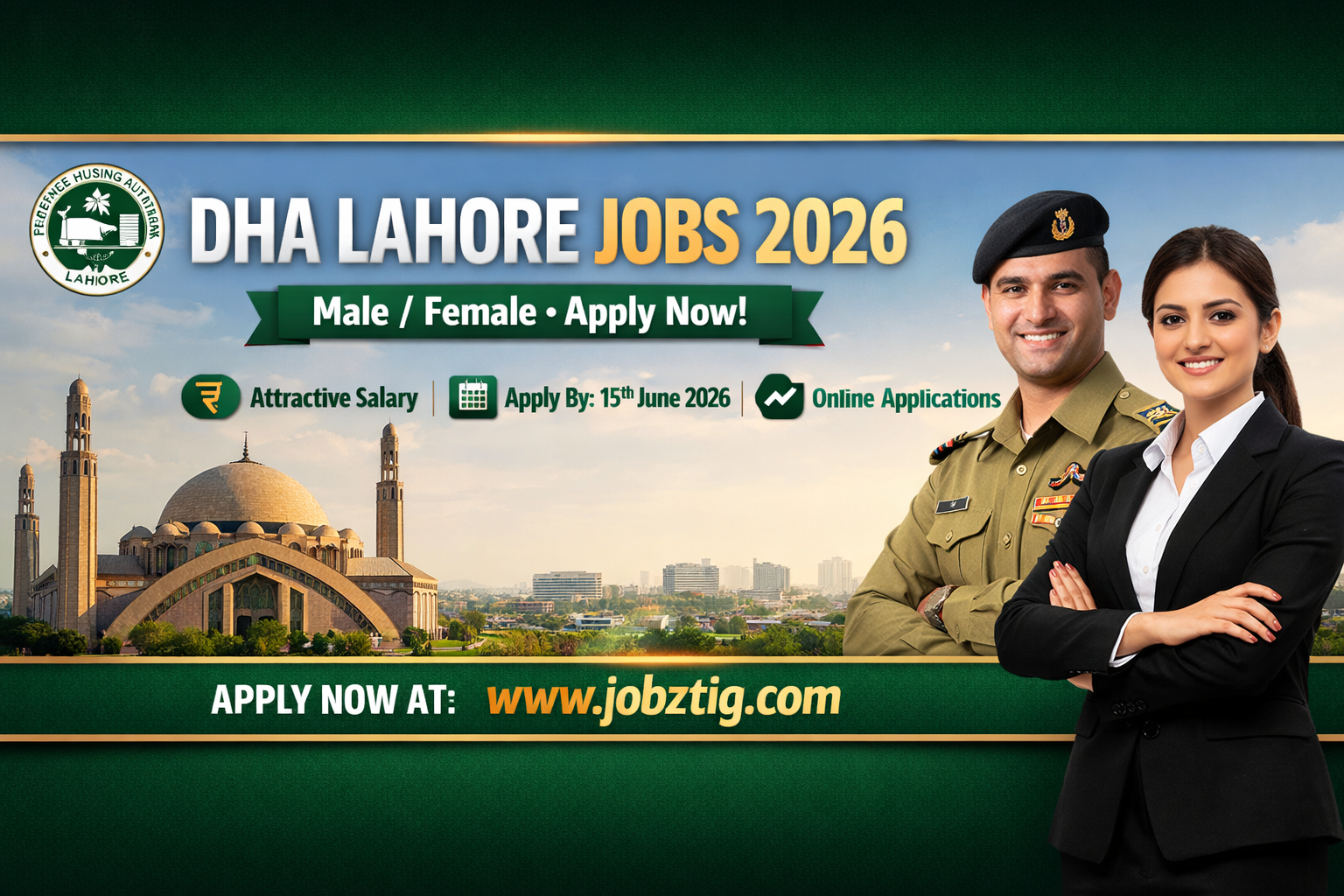 DHA Lahore Jobs 2026 – Male/Female Apply Now